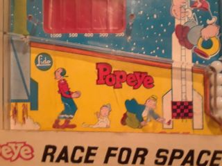 Vintage 1965 Lido Popeye Race For Space Pinball Skill Game NRFB 6