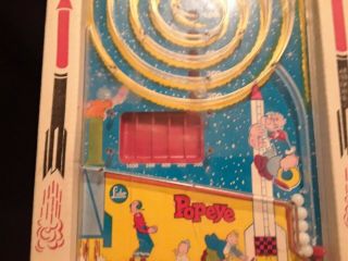 Vintage 1965 Lido Popeye Race For Space Pinball Skill Game NRFB 8