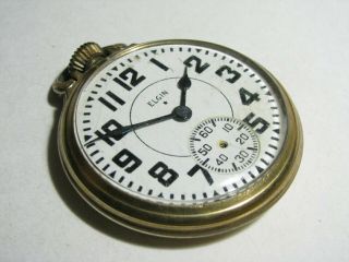 Elgin Bw Raymond Railroad Pocket Watch 16s Model 15 21j For Repair