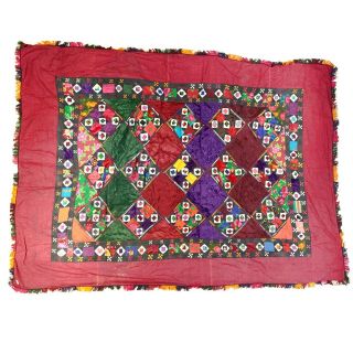 Uzbek Tribal Hand Embroidered 98 X 68 Inch Suzani Textile 783b6