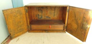 Edwardian Oak Wood Cabinet Box For Kitchen Bathroom Bedroom Etc 1900s