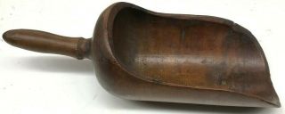 Vtg.  Primitive Treenware Large Wooden Scoop,  Hand Made,  14 3/4 " Long,  5 1/4 " Wide