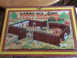 60s/70s Vintage Sears Marx Fort Apache Heritage Toy Play Set 59093c