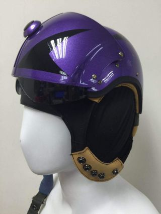 Purple Us Air Jet Force Fighter Gentex Pilot Helicopter Shoei Harley Bike Helmet