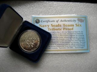 . Us Navy Seal Team 6 Tribute Proof Coin,  Medal 2011