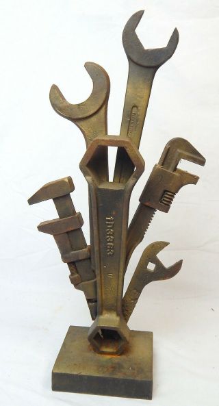 Metal Weld Monkey Wrenches Sculpture Steampunk Abstract Metallurgy Brutalist