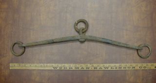 Antique Hand Forged Blacksmith Made Horse Hames,  22 - 5/16 ",  W3 Forged Iron Rings