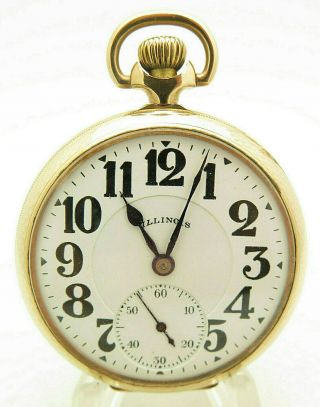 Illinois 1923 Model 9 Grade Bunn Special 16s 21j Of Gf Pocket Watch Runs