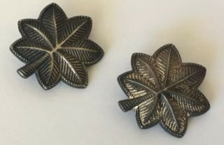 Us Military Lieutenant Colonel Leaf Insignia Sterling Silver Pins