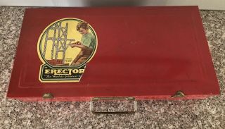 Vintage Gilbert Erector Toy Building Set No.  6 - 1/2 All Electric With Metal Box