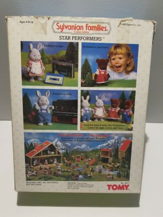 VINTAGE 1985 TOMY SYLVANIAN FAMILIES STORYTELLIN ' BUNNY CASSETTE PLAYER W/ BOX 2