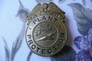 Fantastic Vintage Ww2 Ford Motor Co Employee Badge B24 Aircraft Plant