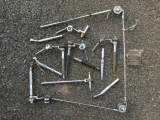 Vintage Drill And Parts Of Mechanism For Old Style Dentist Drill Tools Inventor