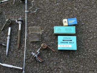 Vintage drill and parts of mechanism for old style dentist drill tools Inventor 6