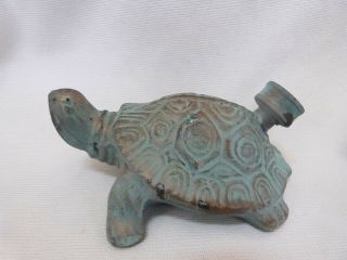 ANTIQUE VINTAGE Figural Bronze Turtle Water Lawn / Garden Sprinkler7 