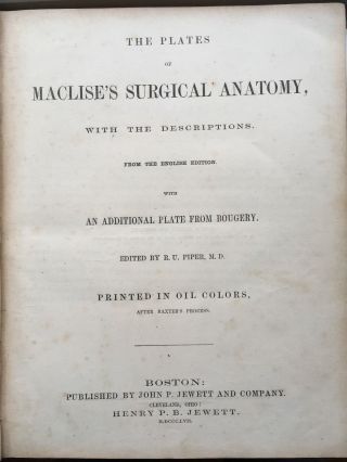 Rare Victorian Medical Book Maclises Surgical Anatomy 1857 with 36 Colour Plates 3