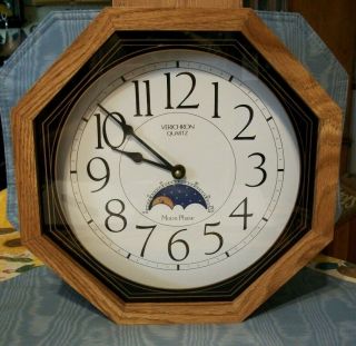 Vintage Moon Phase Wall / Mantle Clock