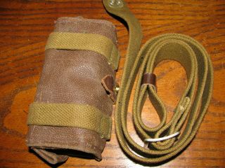 Soviet green web sks rifle sling Russian stamp OTK 7.  62x39 ammo pouch brown 2