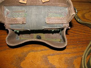 Soviet green web sks rifle sling Russian stamp OTK 7.  62x39 ammo pouch brown 3