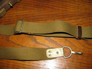 Soviet green web sks rifle sling Russian stamp OTK 7.  62x39 ammo pouch brown 4
