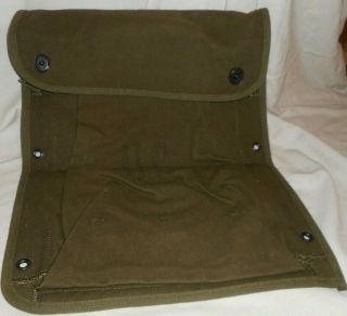 U.  S.  Army Military Field Pack Combat Od.  Canvas Radio & Manuals Bag / Pouch
