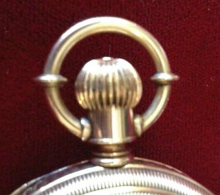 Outstanding 18 kt Solid Gold Men ' s 18 Size Waltham Pocket Watch 4