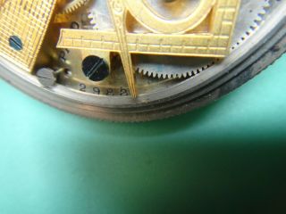 Dudley Masonic model 2,  white GF flip - back case,  signed dial, 11