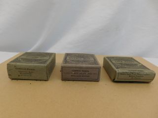 SET OF 3 ANTIQUE ALLAIRE TEA BOXES TEA STILL INSIDE SPEARMINT GOLDENROD LIFEROO 2