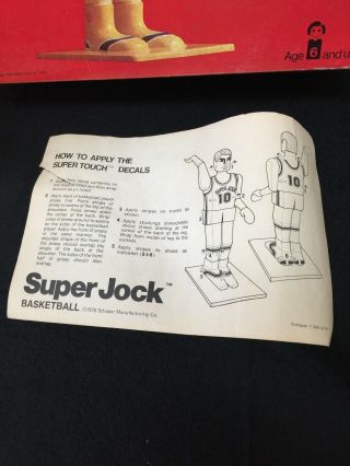 Vintage 1976 Schaper JOCK touch Basketball Game Complete 3