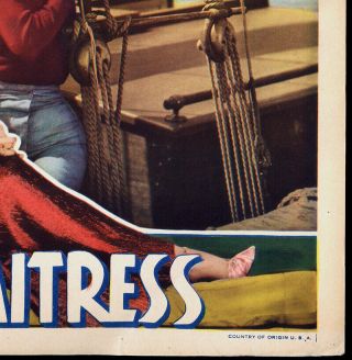 1936 RKO Color Lobby Card Margot Grahame In Night Waitress Art Deco Graphics NR 2