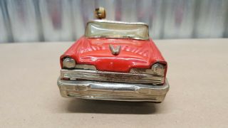 Vintage Japan Tin Toy Friction Car with Dog no Driver LINCOLN CONVERTIBLE Parts 4