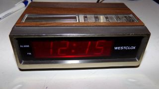 Westclox Model 22648 Vintage Wood - Grain Alarm Clock Ships
