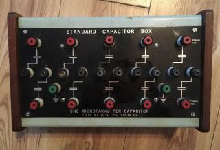 Standard Capacitor Box 1 Mfd Vintage Physics Electronics Lab Apparatus