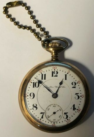 Vintage 1905 - 06 Hamilton Watch Co.  21 Jewels Poss Gold Ser 438856