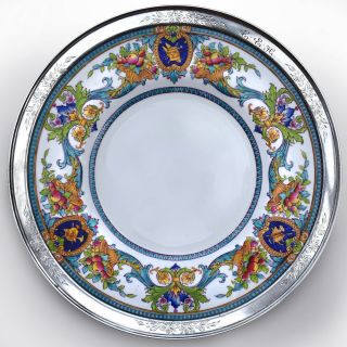 C.  1915 Royal Worcester - Hand Painted Plate - Shreve 925 Silver Frame - Engraved