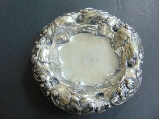 Small Antique Sterling Silver Art Nouveau Floral Bowl - Hardy & Hayes - Whiting