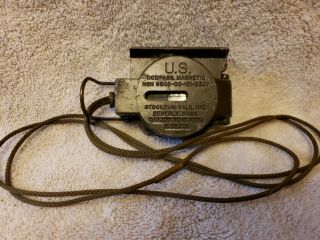 Vintage 15 Dec.  81 Us Military Issue Magnetic Compass Stocker & Yale