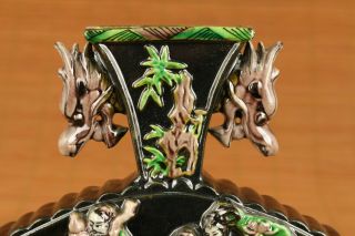 Eight Immortals old jingdezhen porcelain hand painting vase bottle home deco 3