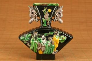 Eight Immortals old jingdezhen porcelain hand painting vase bottle home deco 5