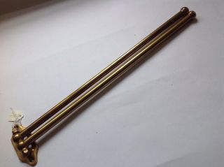A Vintage Hinged Brass Towel Rail - Salvage
