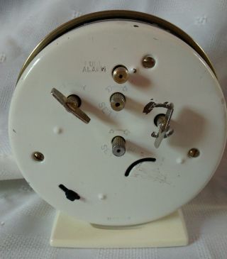 Winding Vintage Alarm Clock by Equity Superbell White for Table or Mantle 2
