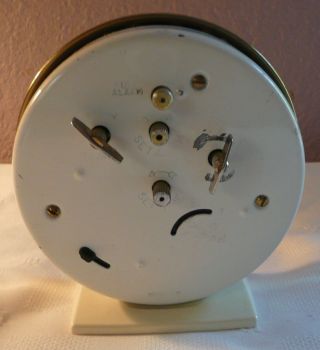 Winding Vintage Alarm Clock by Equity Superbell White for Table or Mantle 3