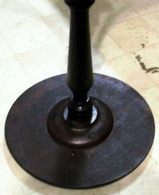 Antique Wood Pedestal Plant Stand Table Round 3 Leg 7