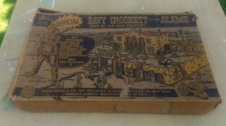 Vintage Marx Toy Play - Set Davy Crockett At The Alamo,  In Orig.  Box.  Incomplete