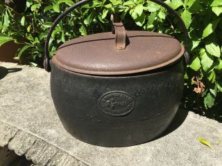 Antique Cast Iron Kenrick & Sons 2 1/2 Gallon Cooking Pot