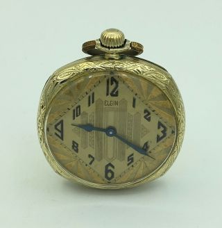 1931 Elgin Deco 14k Gold Filled Open Face Pocket Watch Size 12s No.  32743636