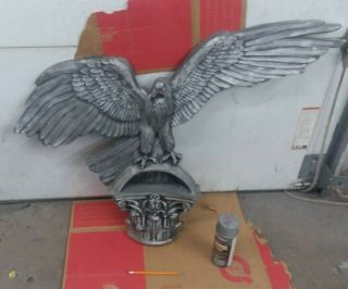 Large vintage cast aluminum eagle ornate & Heavy Duty - sign Harley Davidson iron 2