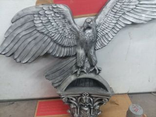 Large vintage cast aluminum eagle ornate & Heavy Duty - sign Harley Davidson iron 5