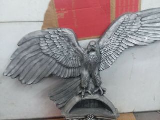 Large vintage cast aluminum eagle ornate & Heavy Duty - sign Harley Davidson iron 6