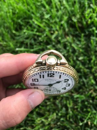 Elgin Pocket Watch 571 BW Raymond 21 Jewels 10k Gold Filled Case 3